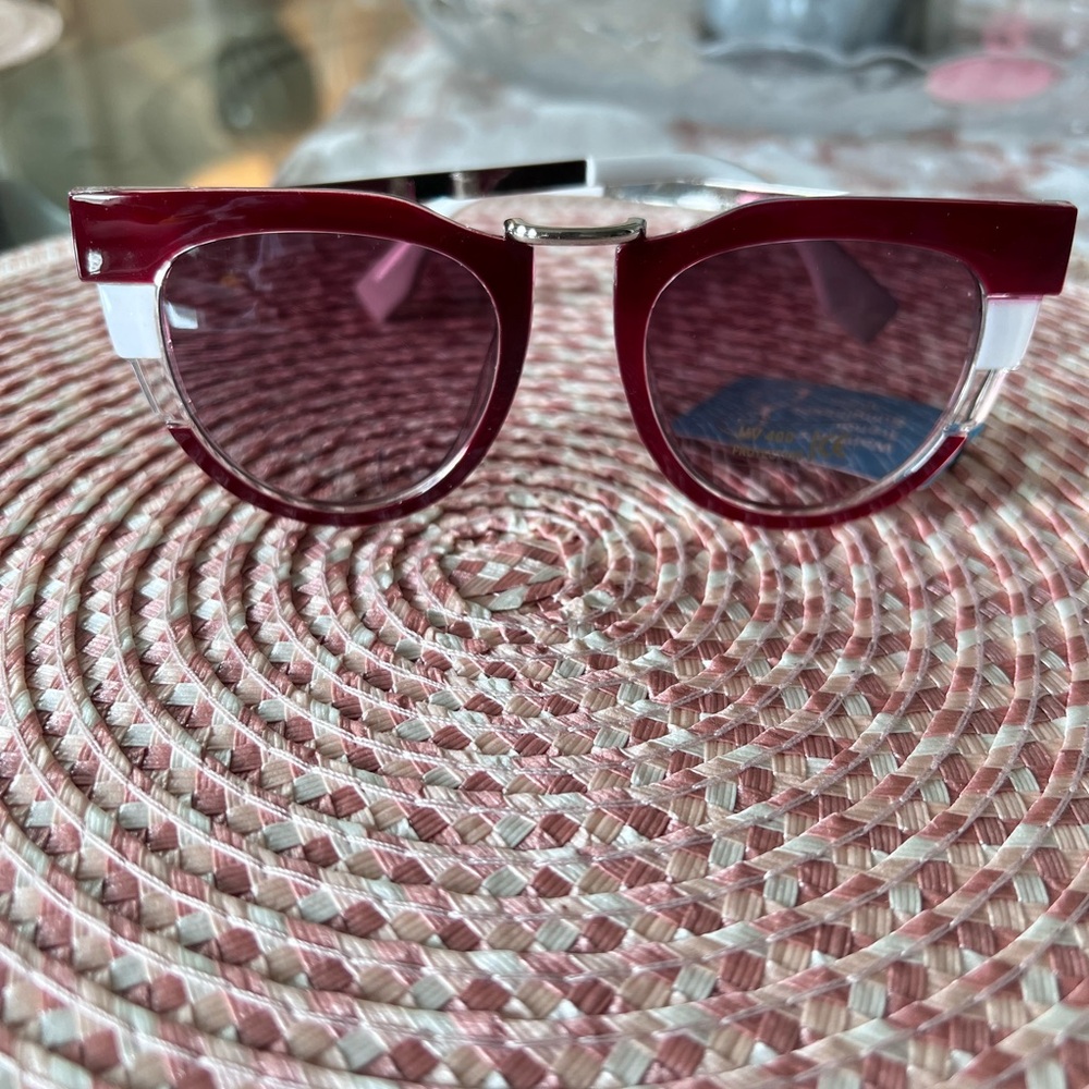 Tortoise Shell Browline Sunglasses with Gold Accent Arms